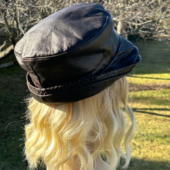 Vintage Leather Bucket Hat - Picture 6 of 10